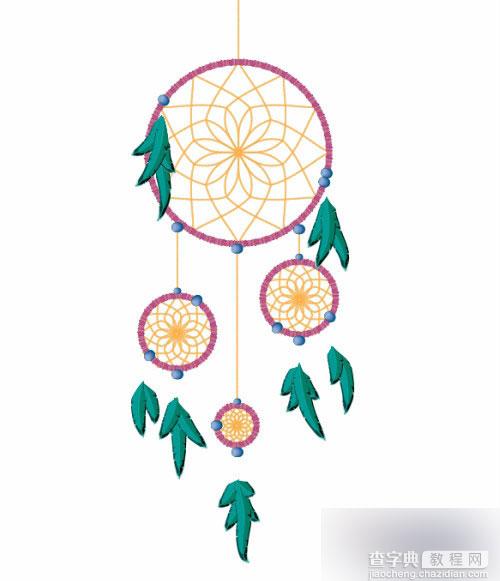 AI绘制文艺漂亮的编制挂件34