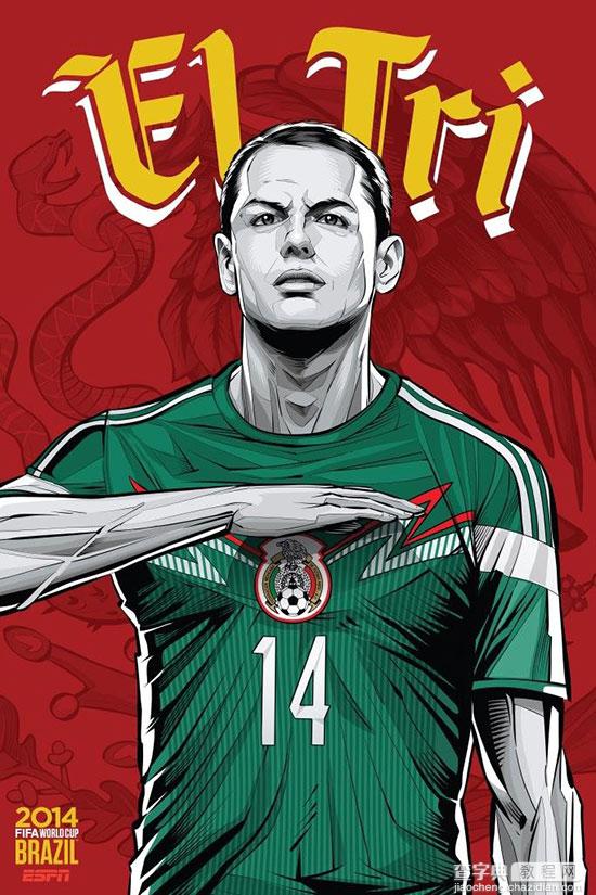 2014年巴西世界杯32强宣传海报设计24