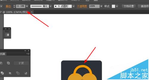 Ai怎么绘制爱心锁头的小图标?6