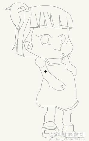 Flash鼠绘Q版的小女孩7
