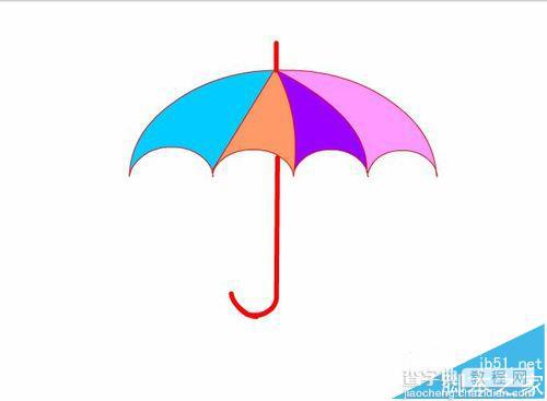 flash怎么绘制一把彩色的雨伞?1