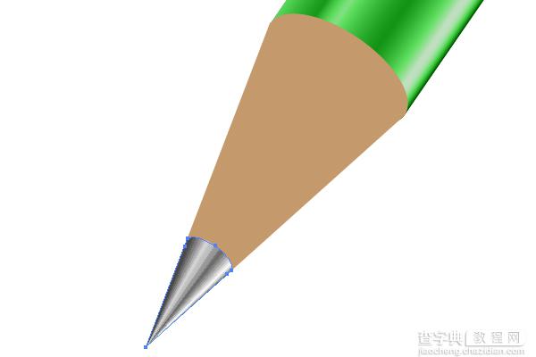 Illustrator绘制逼真的绿色铅笔效果图18