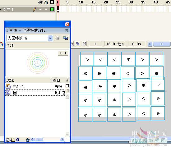 Flash新手教程:跟随鼠标的圈圈动画14