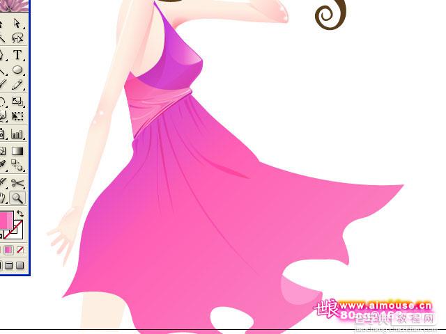 Illustrator 插画教程唯美的花季天使16