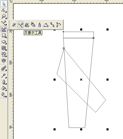 CorelDraw教程:绘制裤子造型2