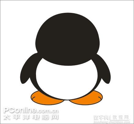 Coreldraw教程：绘制可爱的情侣QQ企鹅11