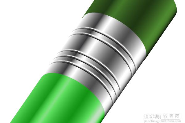 Illustrator绘制逼真的绿色铅笔效果图25