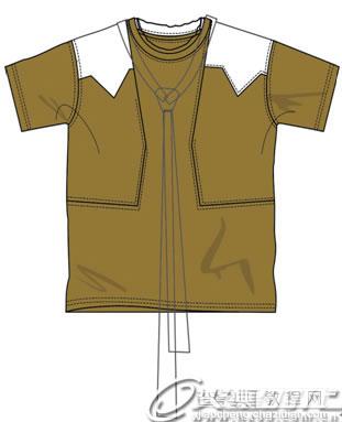CorelDRAW绘制男士夏装款式图26