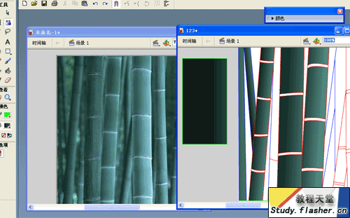 Flash8模糊滤镜绘制逼真青翠竹林6