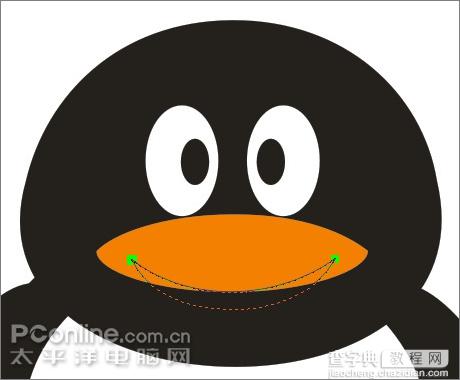 Coreldraw教程：绘制可爱的情侣QQ企鹅18