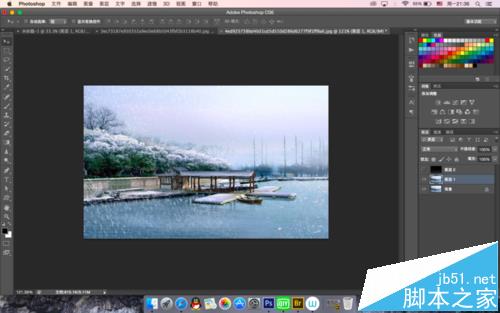 PS怎么给风景图添加下雪的动图?2