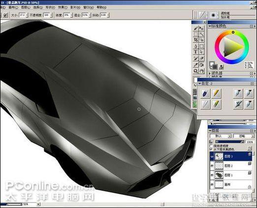 Painter软件和友基PF8060绘制跑车4