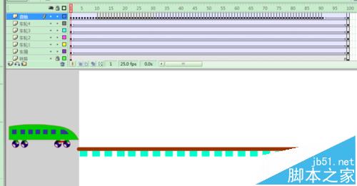 flash怎么绘制和谐号火车从火车道开过的动画?13