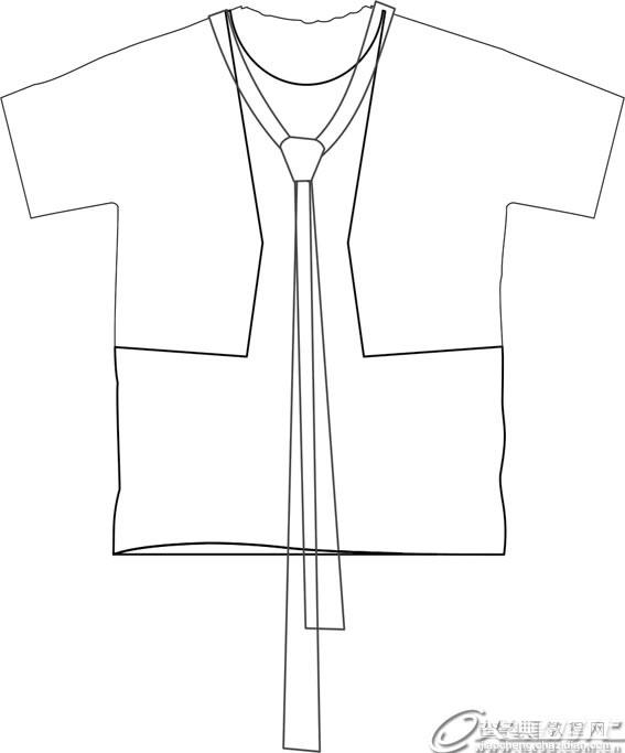 CorelDRAW绘制男士夏装款式图6