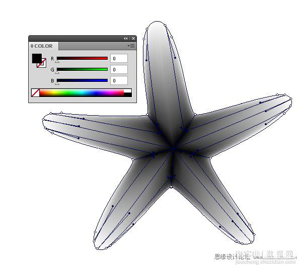 Illustrator鼠绘教程：绘制真实立体的海星31
