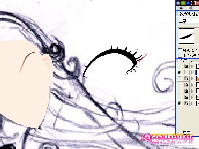 Illustrator 插画教程唯美的花季天使6