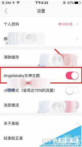 美啦app怎么更换成Angelababy女神主题?3