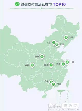 微信8.8无现金日购买力最牛的TOP10城市排名公布 最高106.9亿次1