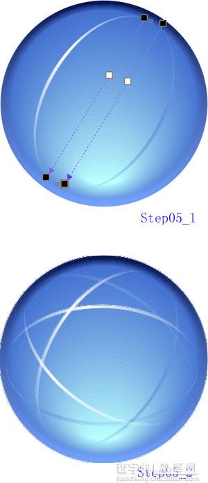 CDR绘制绚丽质感的蓝色水晶球7