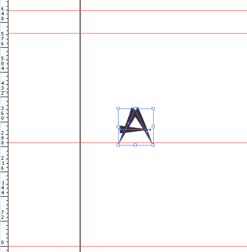 Illustrator绘制字体形状导入到FontLab9