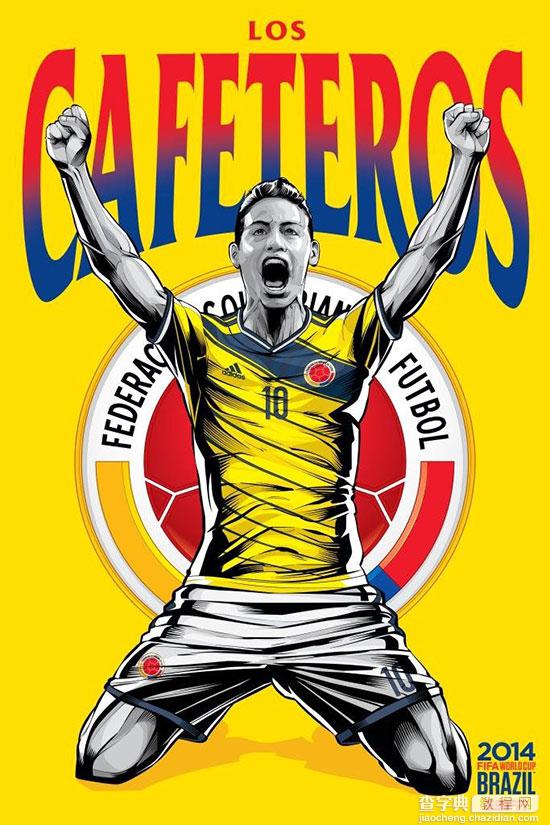 2014年巴西世界杯32强宣传海报设计10