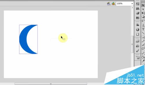 flash cs6怎么画月亮? flash使用矩形工具绘制月亮的两种方法8
