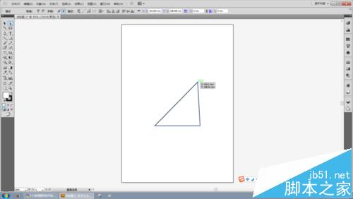 Illustrator CS5怎么使用连接和平均命令画等腰三角形?9