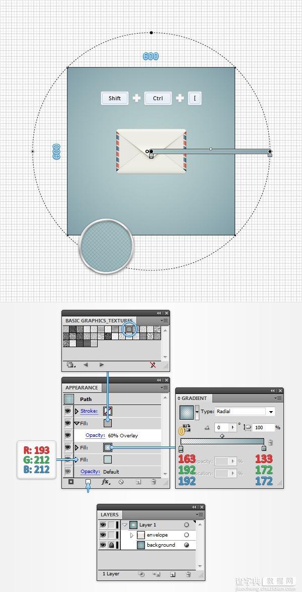 Illustrator(AI)模仿创建一个的信封插图实例教程25