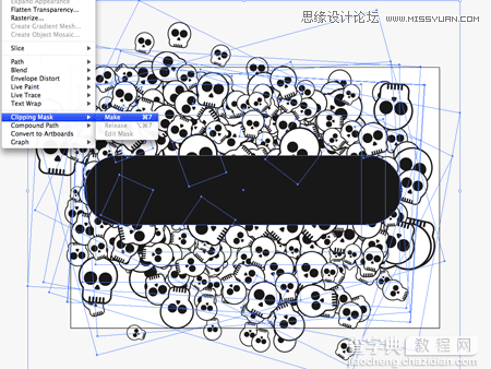 使用Illustrator给滑板添加骷髅头图案效果教程26