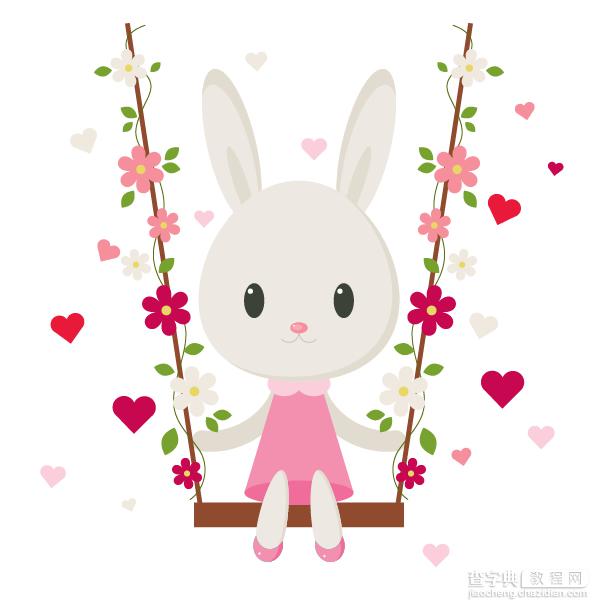 Illustrator(AI)设计打造出一只可爱的情人节兔子实例教程42