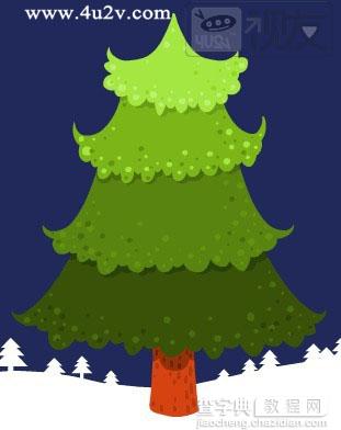 Flash设计制作卡通风格的圣诞树实例教程3