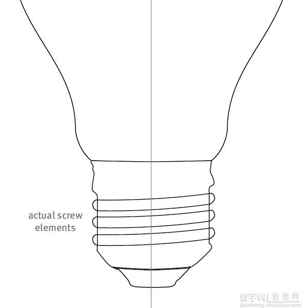 Illustrator鼠绘有钨丝的矢量白炽灯泡6