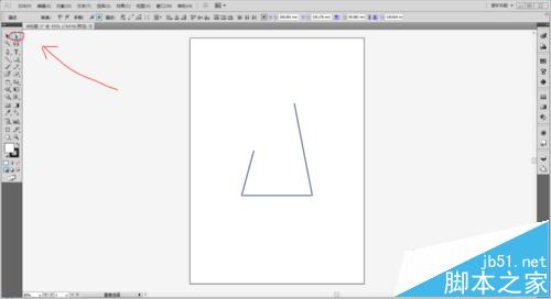 Illustrator CS5怎么使用连接和平均命令画等腰三角形?4