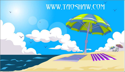 FLASH绘制明媚夏日海滩下教程1