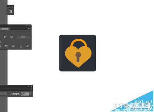 Ai怎么绘制爱心锁头的小图标?7