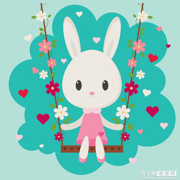Illustrator(AI)设计打造出一只可爱的情人节兔子实例教程1