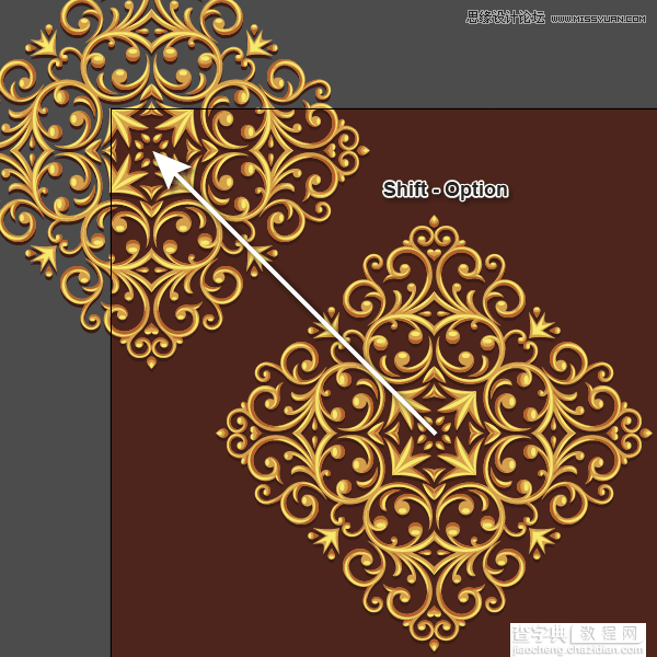 AI结合MirrorMe插件绘制典雅时尚的欧式复古立体花纹对称图案59