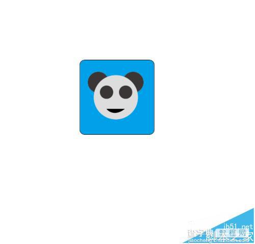 Ai怎么画一个淡蓝色背景的熊猫图标?6