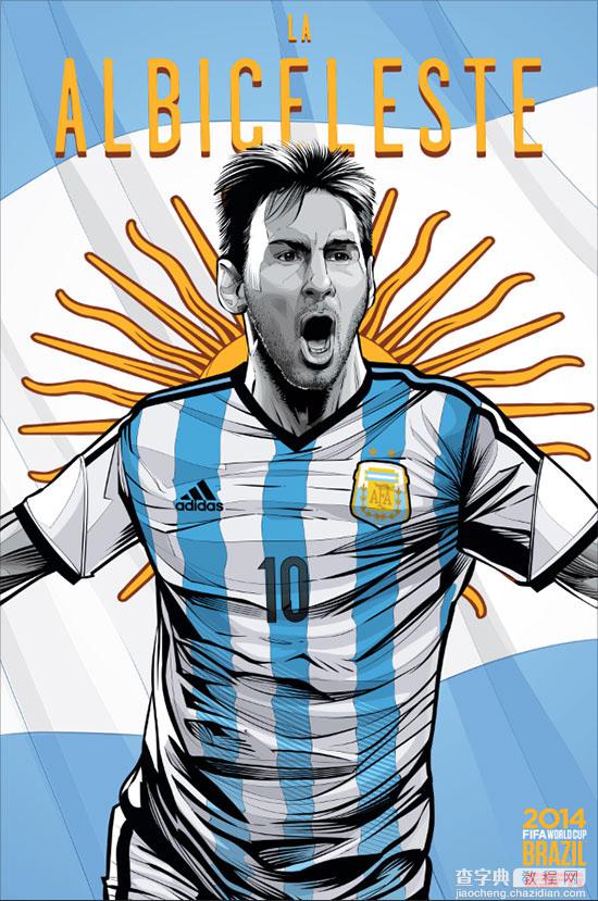 2014年巴西世界杯32强宣传海报设计3