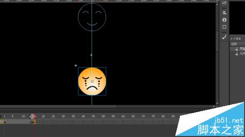 flash怎么制作一个qq表情笑脸哭脸的动画?23