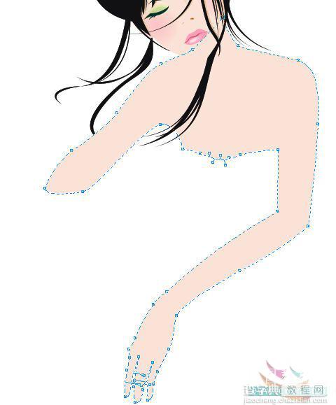 CorelDRAW手绘教程:精美的女性人物插画24