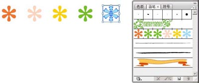 Illustrator教程:图案画笔做花边14