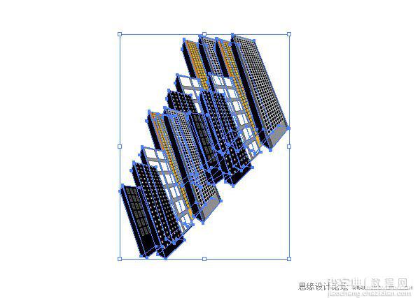 教你用Illustrator绘制矢量风格的的高楼大厦23