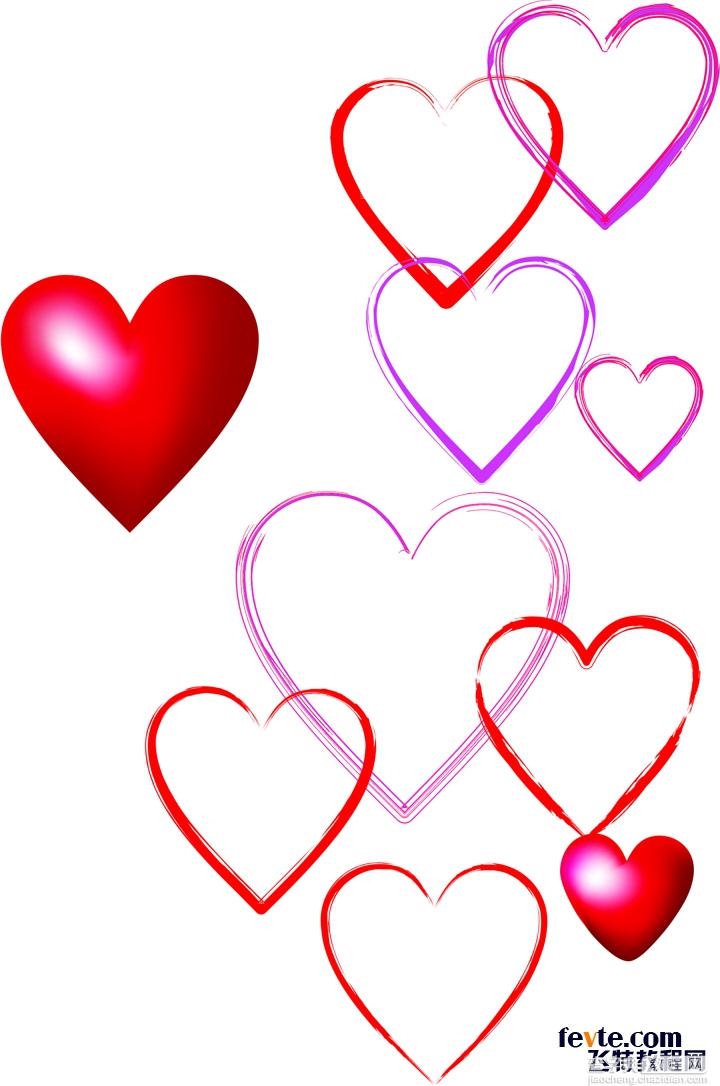 CDR(CorelDraw)制作漂亮浪漫的情人节贺卡13