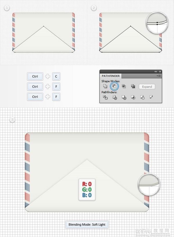 Illustrator(AI)模仿创建一个的信封插图实例教程11