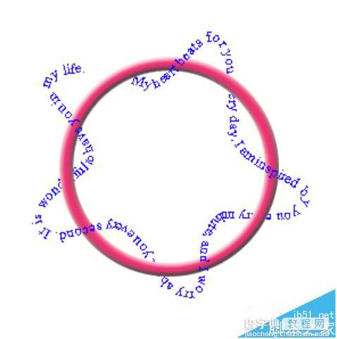 PS怎么利用路径制作围绕圆形的五角形文字?9
