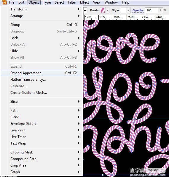 AI与photoshop结合制作精美的螺纹连写字35