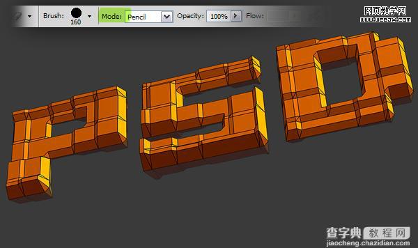 Photoshop 格子纹理立体字教程21