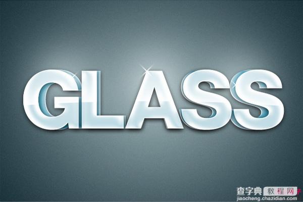 Photoshop打造一款玻璃立体文字1