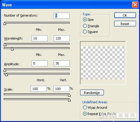 Photoshop利用滤镜及图层样式制作绚丽的波纹字15